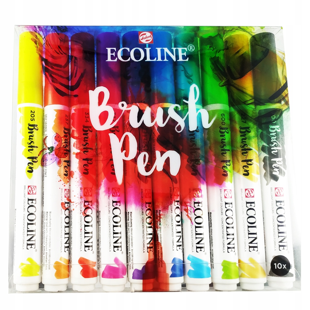 Ecoline Bright Brush Pen sada 10 barev