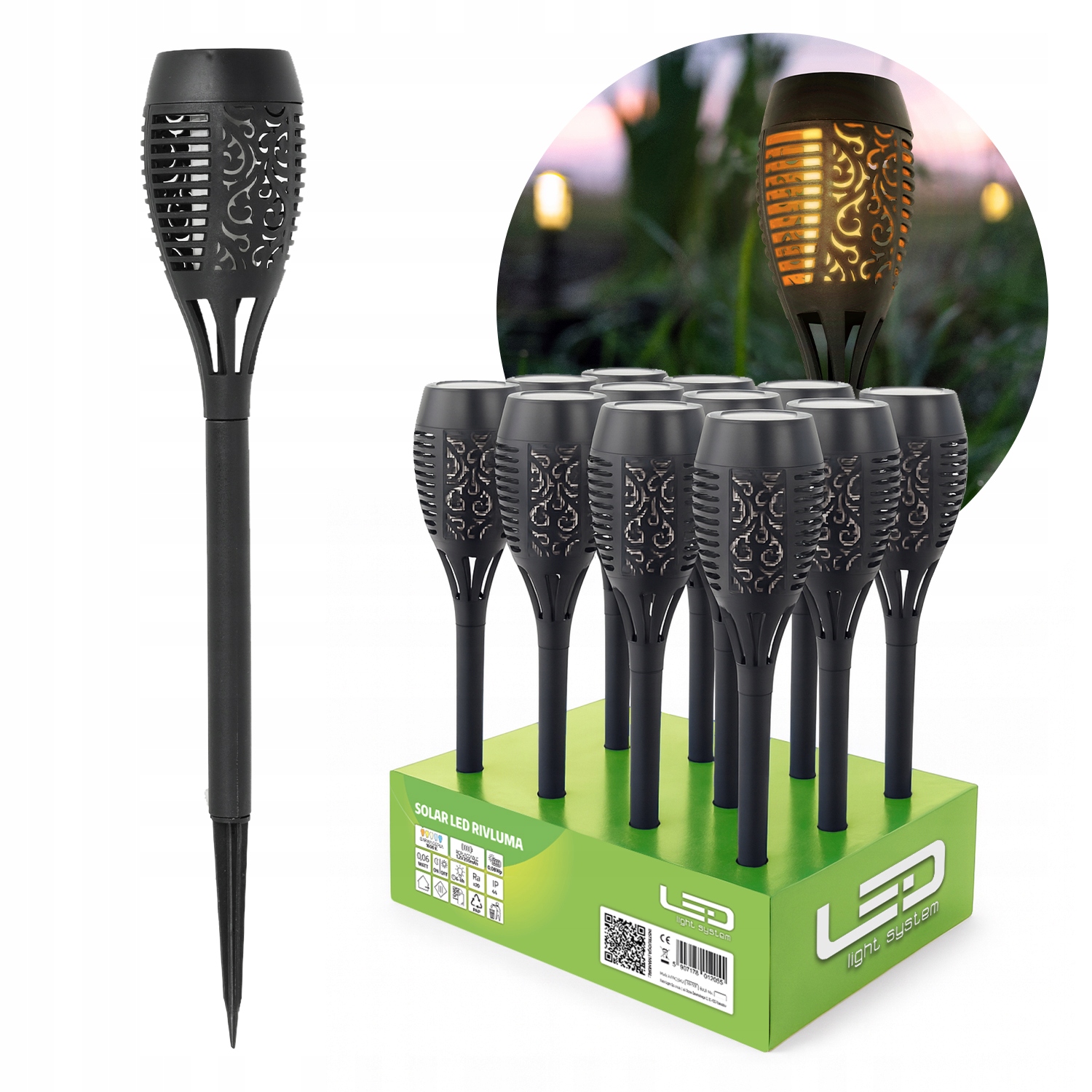 12 x Solární Lampa Led Zapichovací Zahradní Senzor Soumraku