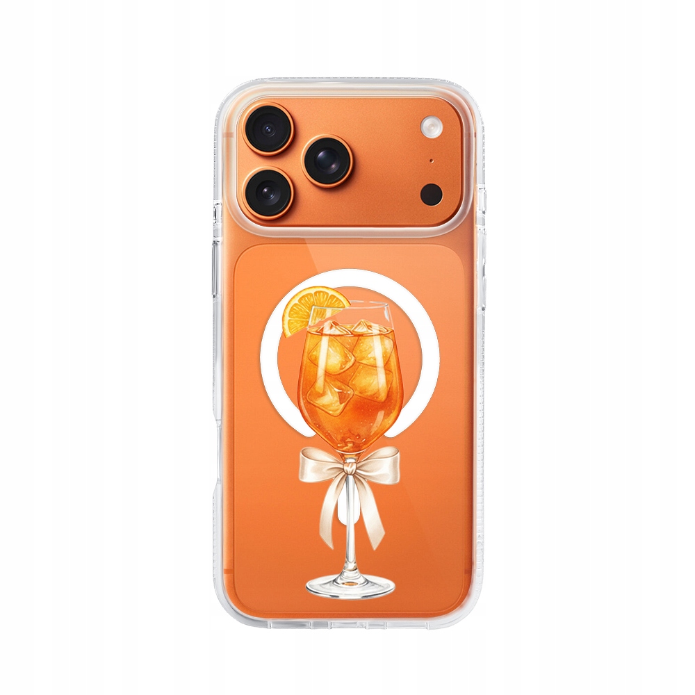 Etui do iPhone 17 Pro Max z MagSafe przeźroczyste, Paradise, Aperol Spritz