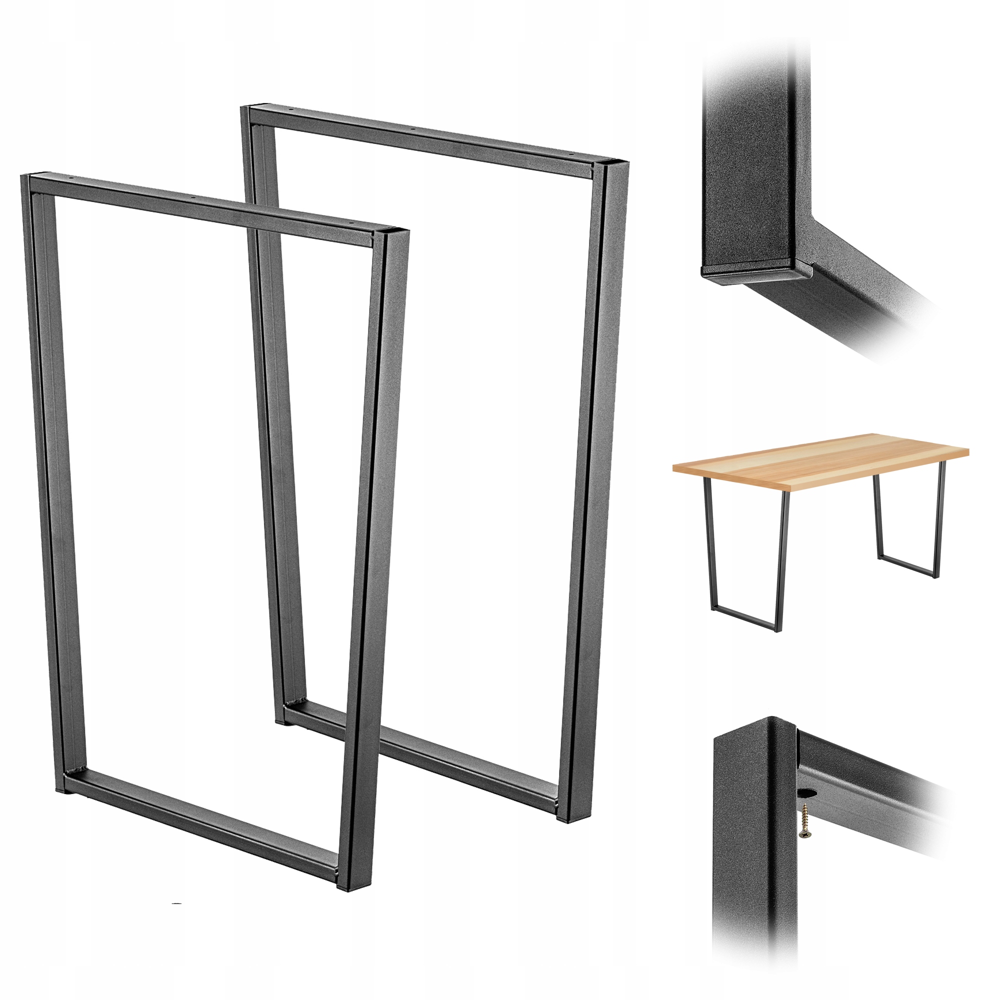 Nohy Na Stôl Lavičky Stolíka Kovové Loftové Industrial 2ks 60x75 cm