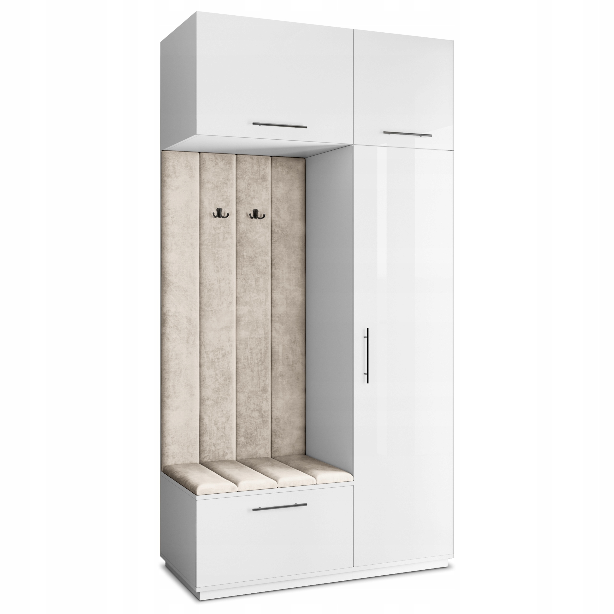 Šatní skříň Rema 120/240/60 cm Skříň do předsíně Moderní bílá