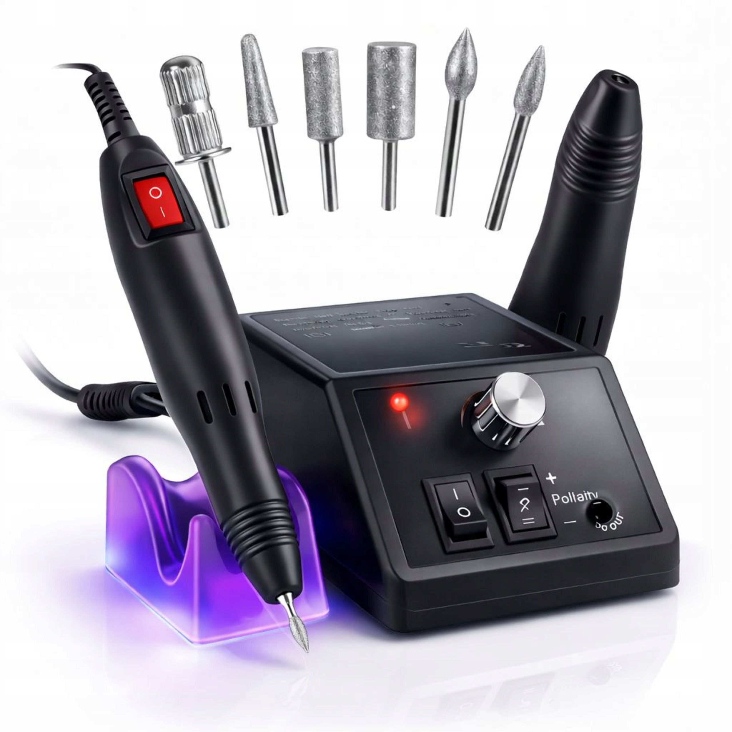 FREZARKA DO PAZNOKCI MANICURE PEDICURE HYBRYD ŻELU + ZESTAW FREZÓW 20W 240V