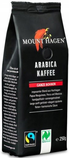 3x Kawa Ziarnista Arabica 100 % Fair Trade Bio 250 g Mount Hagen