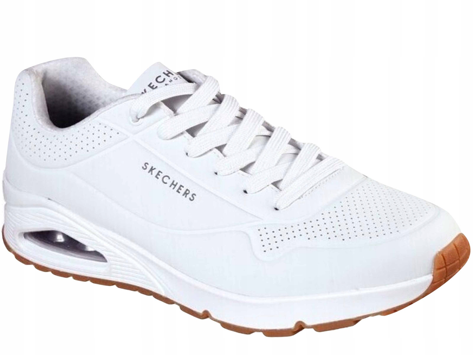 Skechers Uno Stand On Air 52458 Wht Buty Męskie Sneakersy Do Kostki Białe