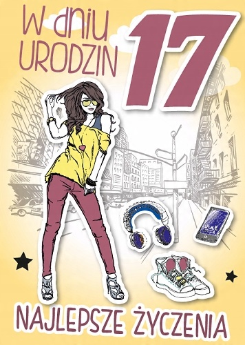 

Kartka na 17 urodziny dla dziewczyny 17 lat GM499