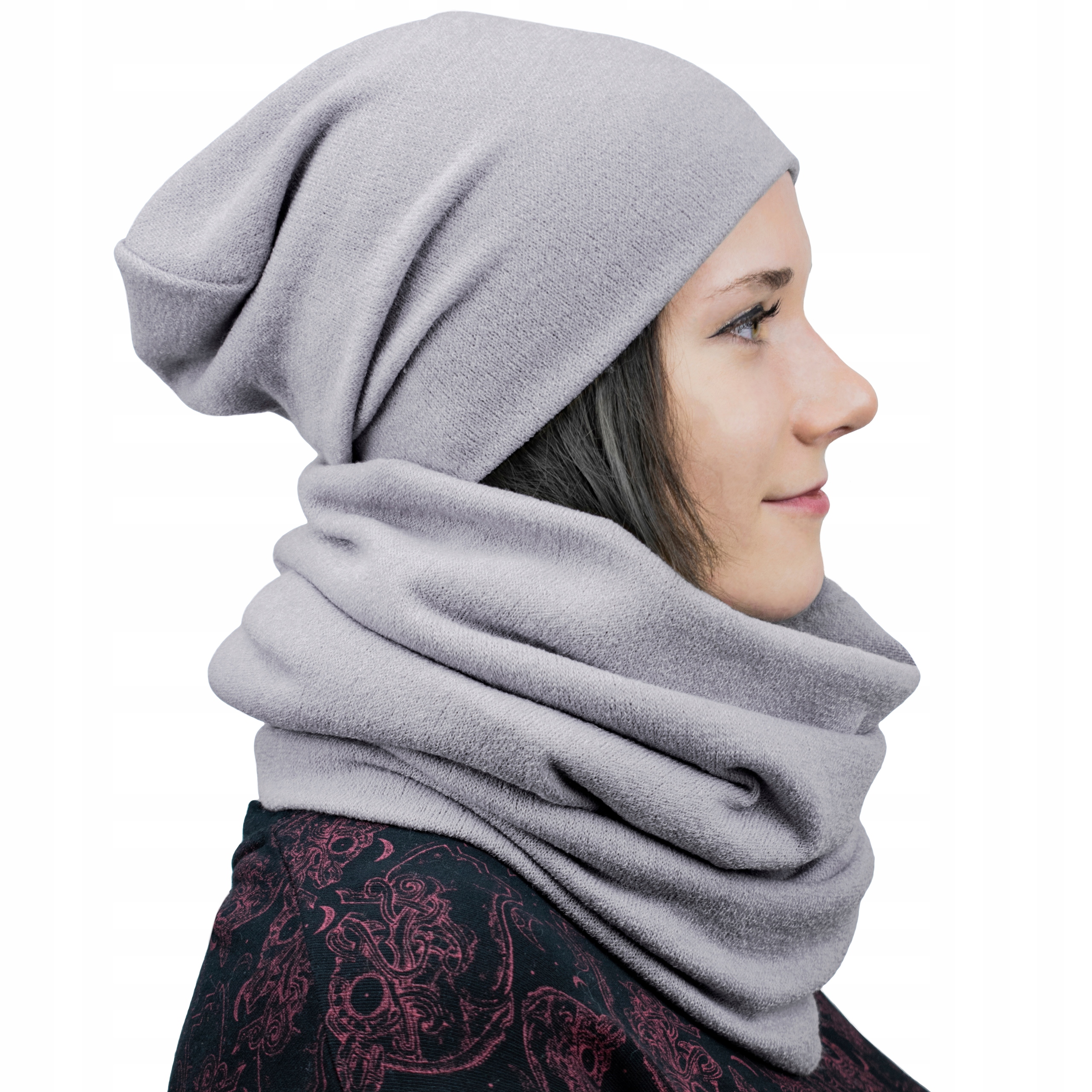 DAMSKI KOMPLET CZAPKA SMERFETKA KOMIN TUBA ROZM. M Płeć kobieta