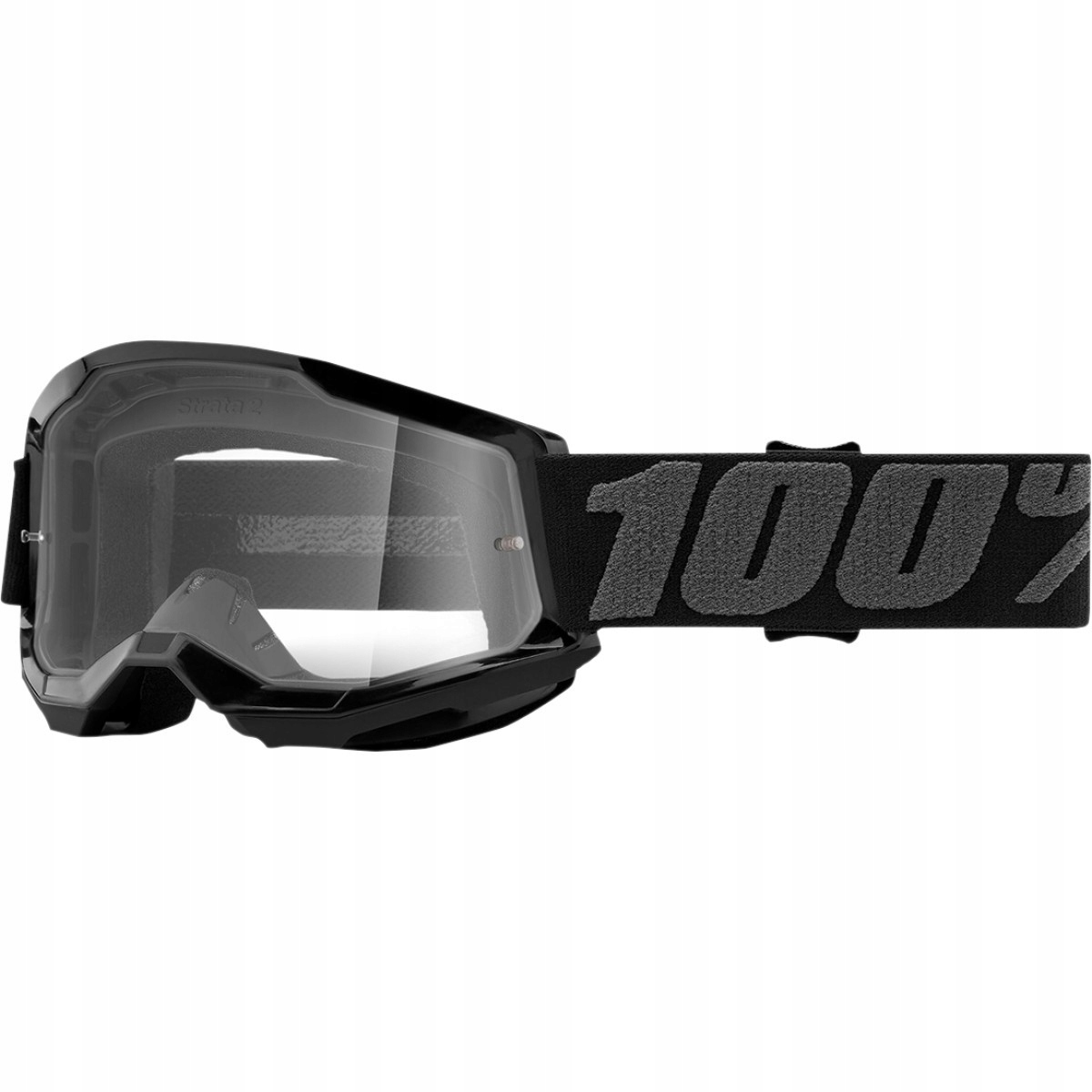 Gogle 100% Strata 2 Junior Black clear