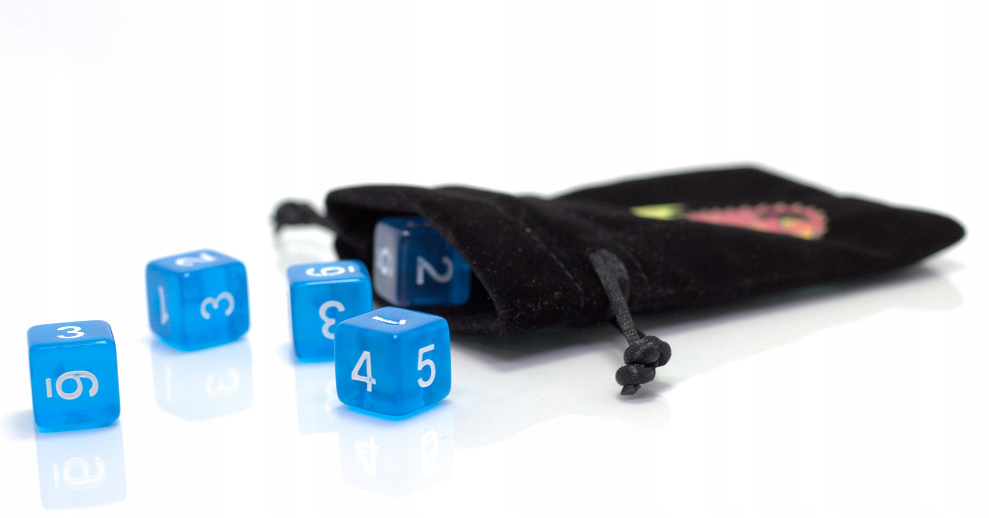 ZESTAW 10 KOSTEK K6 RPG KOŚĆ SZEŚCIOŚCIENNA KRYSZTAŁ MANY 1,6 CM Liczba ścian 6