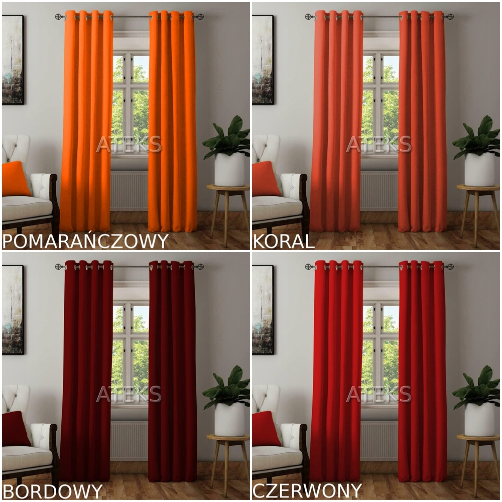 GOTOWE ZASŁONY MATOWE ZASŁONA PRZELOTKI 145x300 !! Gramatura 190 g/m²