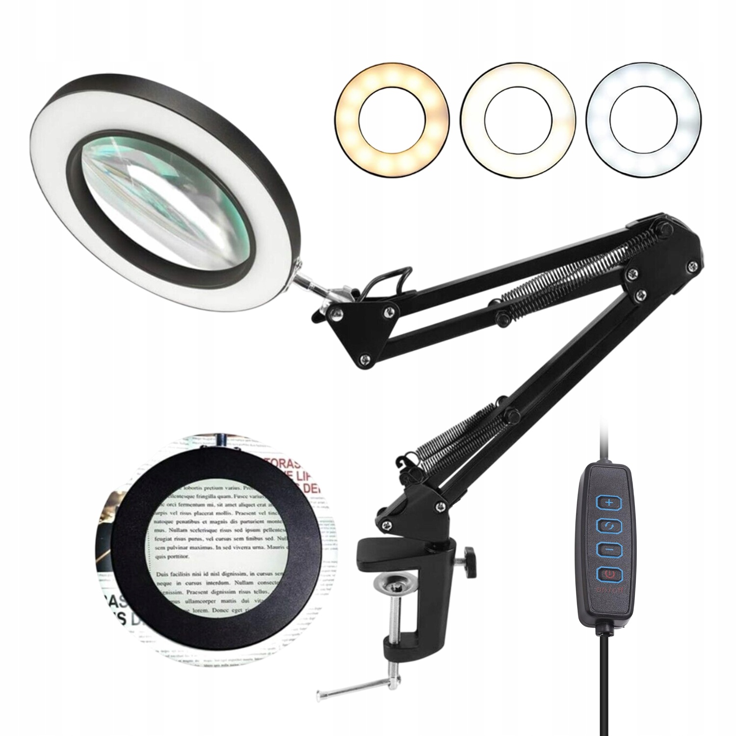 Led Kosmetická Lampa Lupa 10X Bez Odlesků Při Vyšívání Modelářství