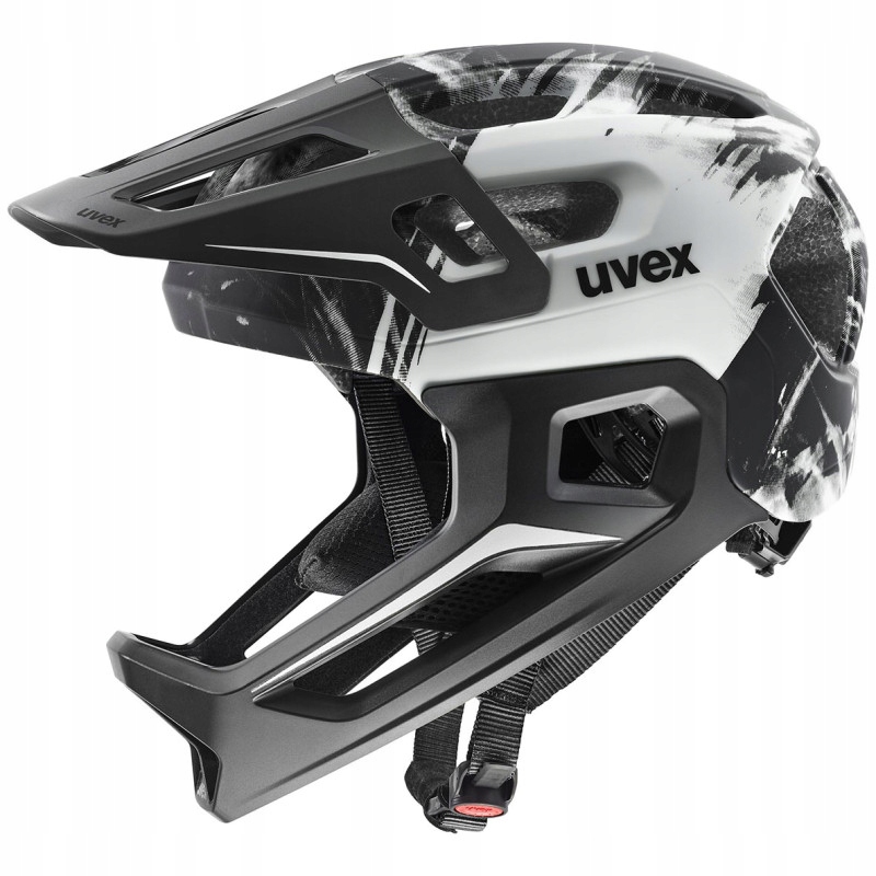 Uvex Přilba React Jr. FullFace integrální dětské černá-bílá mat