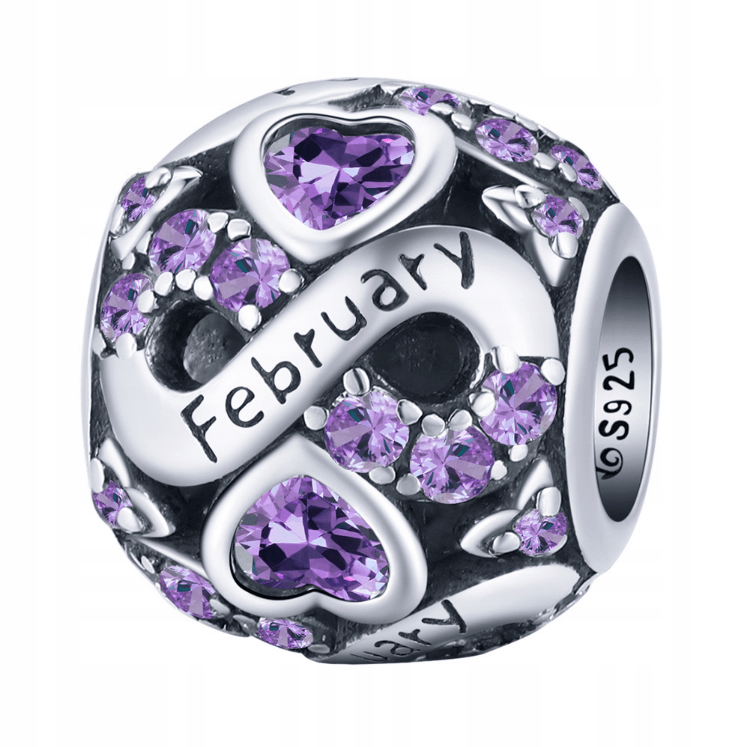 

Charms Miesiąc Luty Urodziny Srebro 925