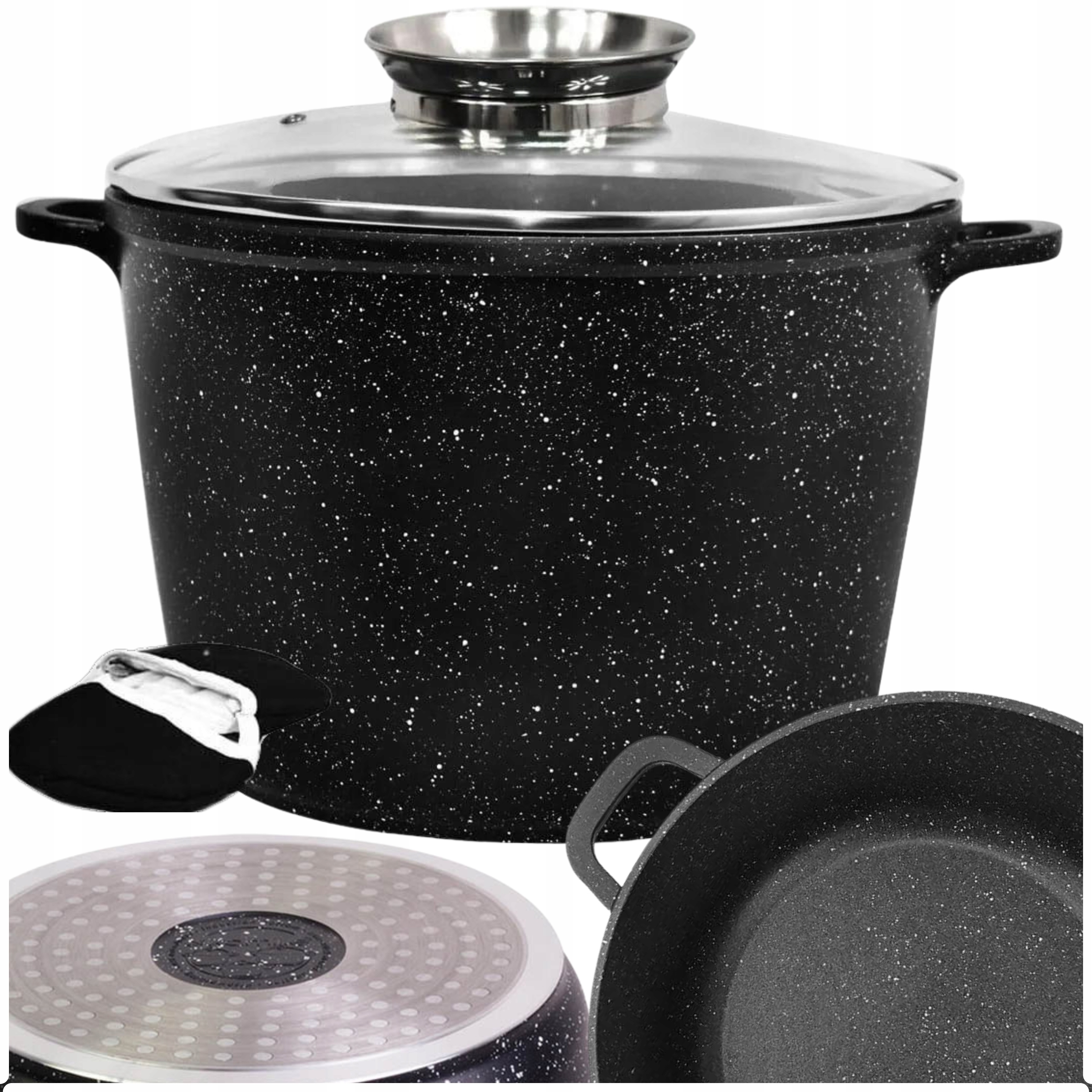 Garnek tradycyjny Brunbeste Garnek Marmurowy Wysoki 24cm 6.2L 6,2 l