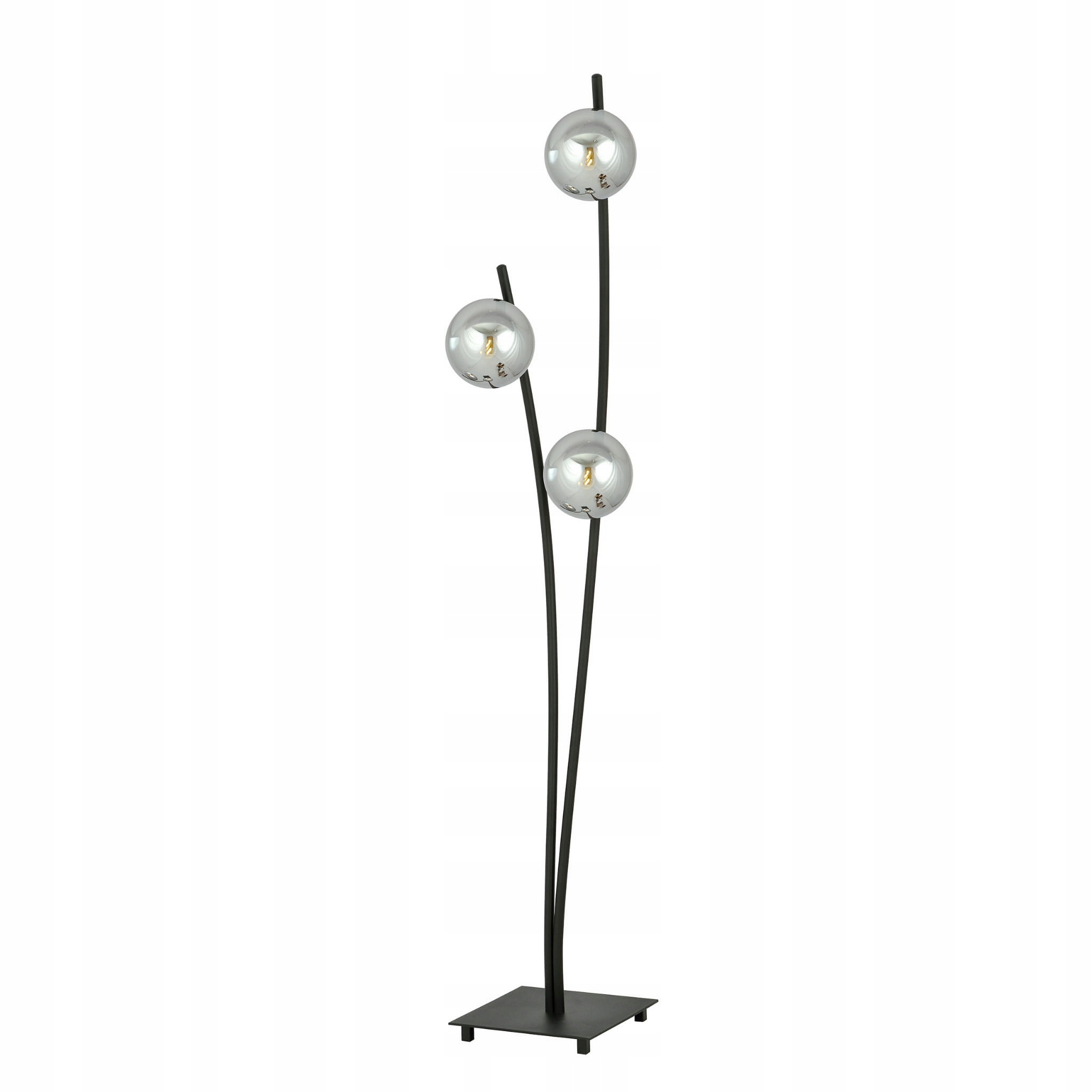 Podlahová lampa Emibig Hunter 3xE14 150 cm Čierna oceľ Sklo