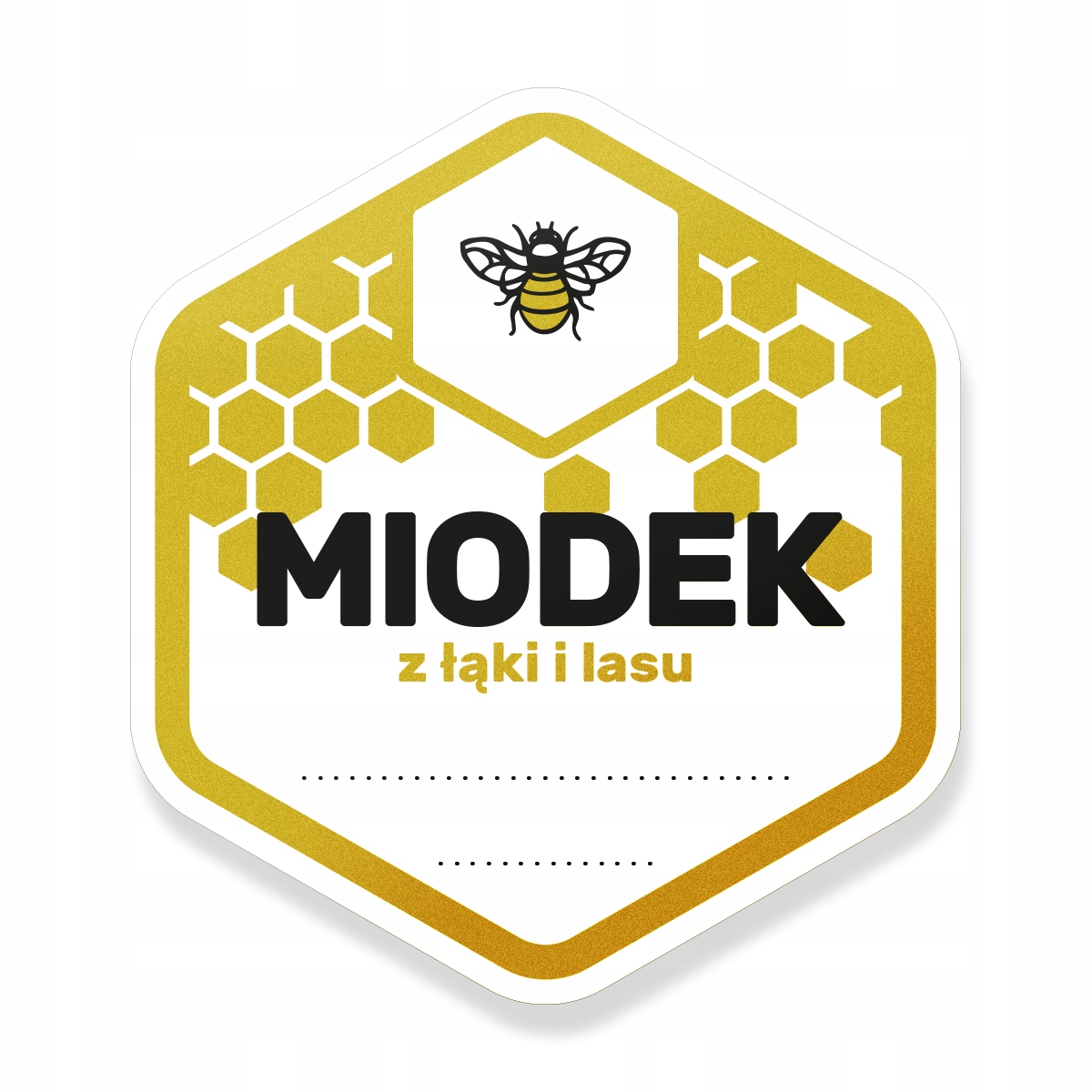 

Złote naklejki na miód 24 szt.