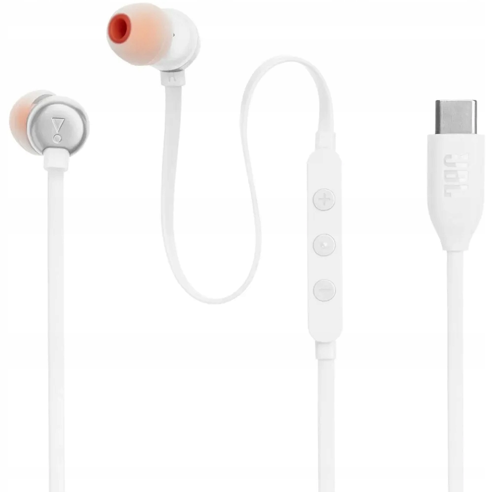 Drátová sluchátka do uší Usb C Jbl Tune 310C bílá