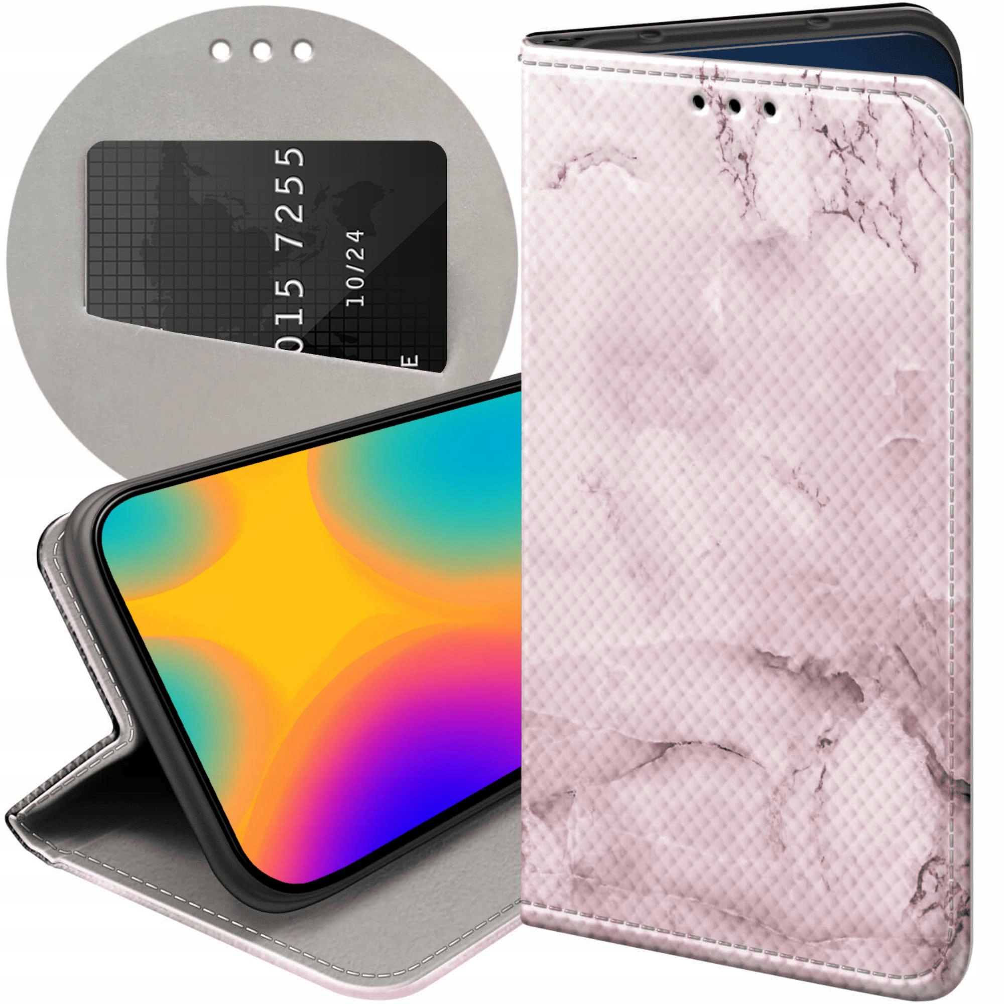Etui Z Klapką Do Honor 400 Różowe Golden Rose Pudrowy Róż Futerał