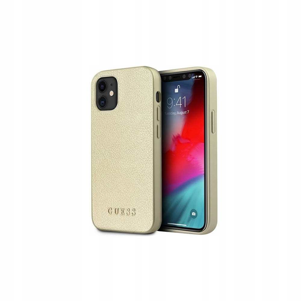 Etui Guess Iridescent na iPhone 12 mini złote Guess