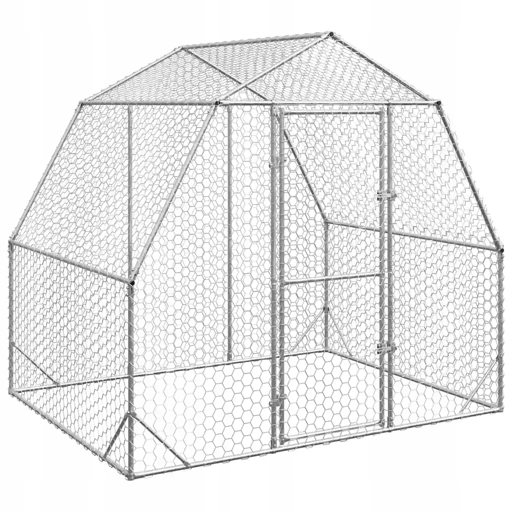 Levně Kurník pro slepice, 2,5x2x2,25 m, ocel