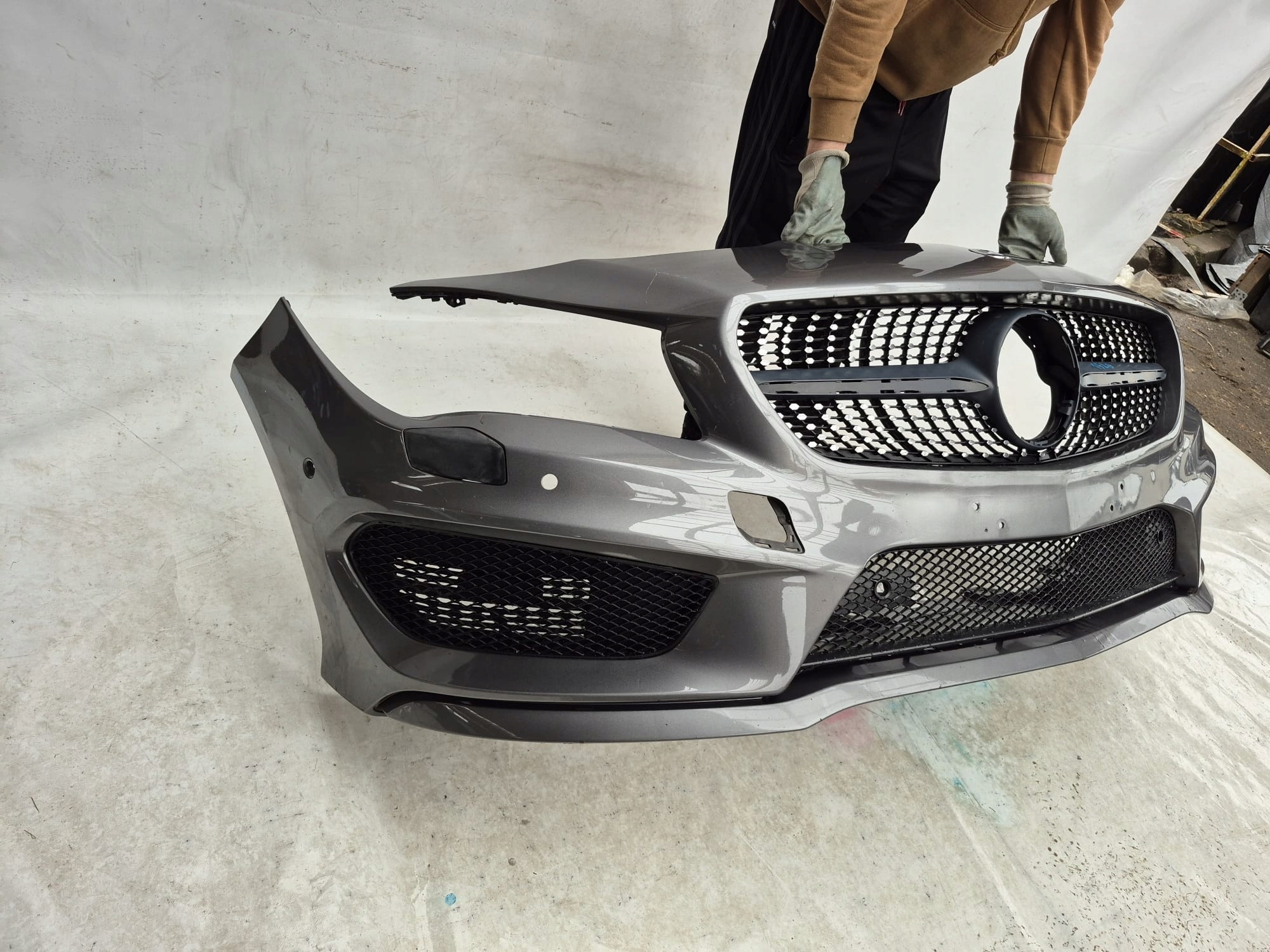 MERCEDES CLA W117 117 AMG bumper front front grill grid PDC SPR