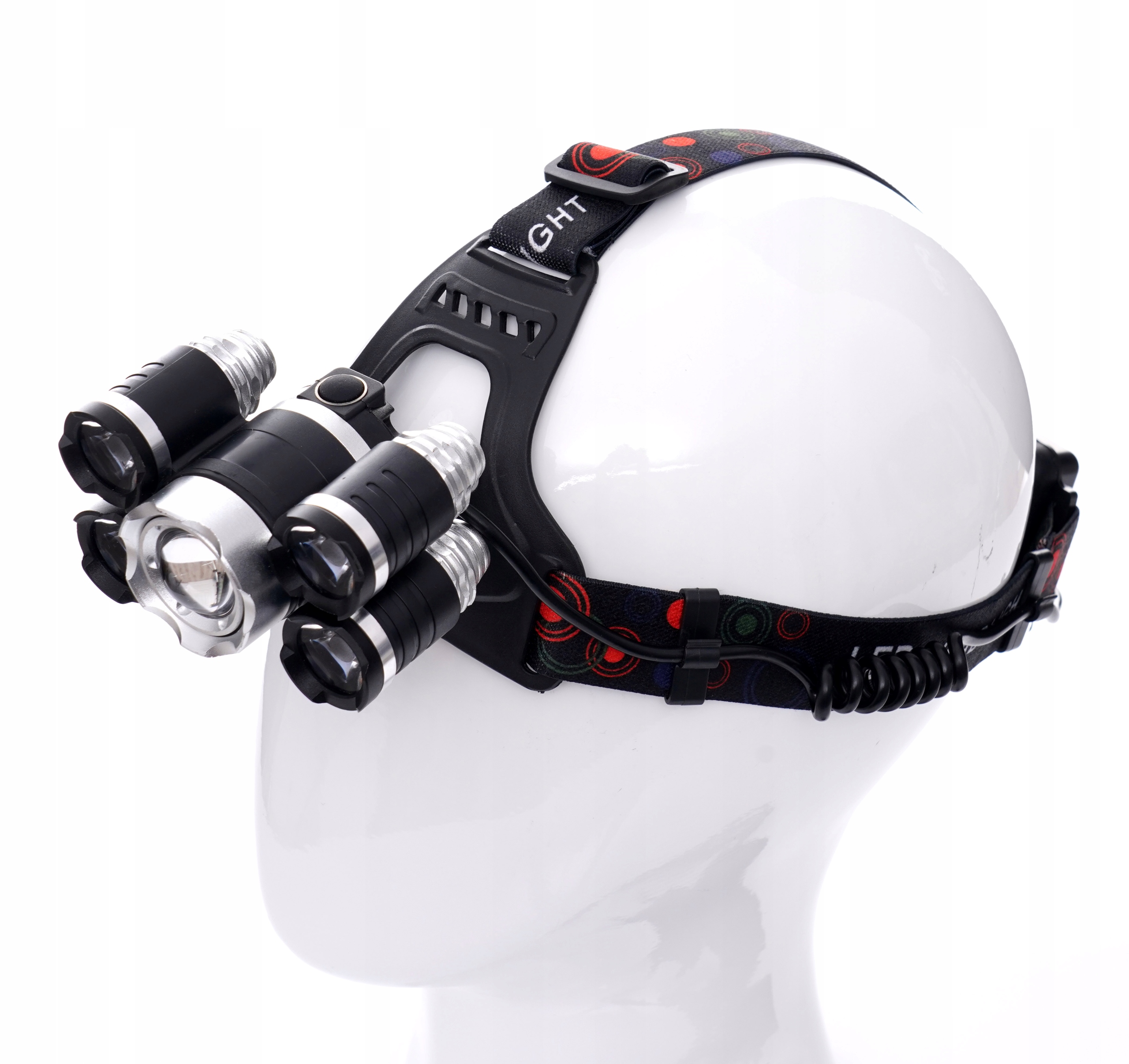 Lampka latarka czołowa czołówka LED x5 cree Kod producenta KD1248