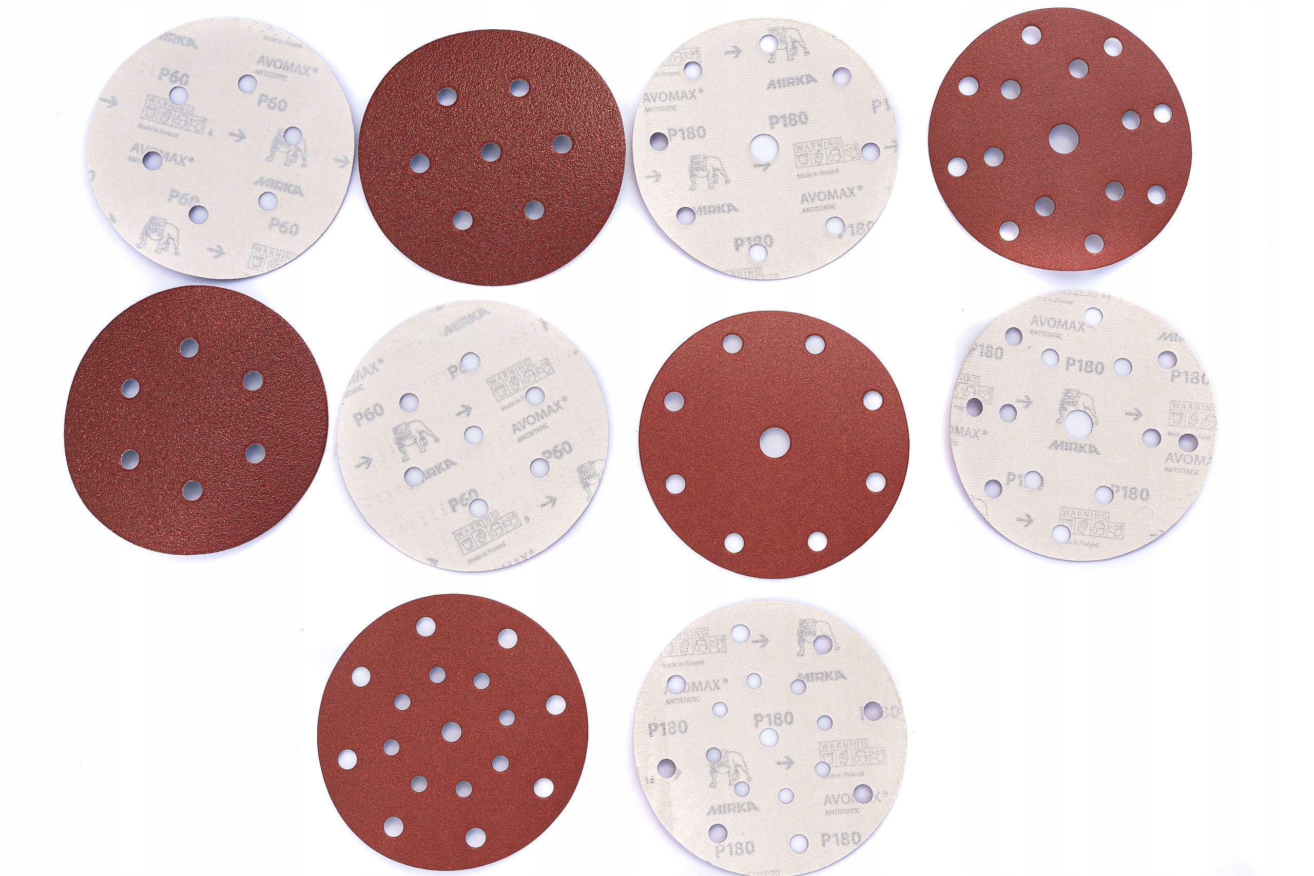 Krążek ścierny rzep Mirka 150 mm z otworami P40-P600