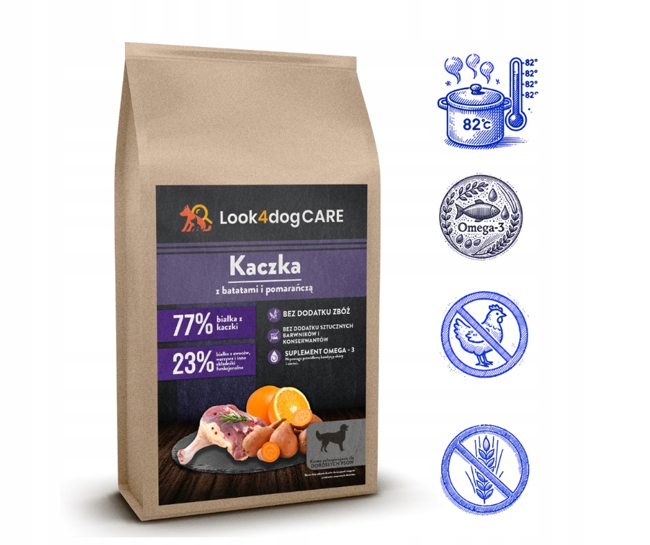 Levně Suché krmivo pro dospělé psy, kachna a batáty 12 kg