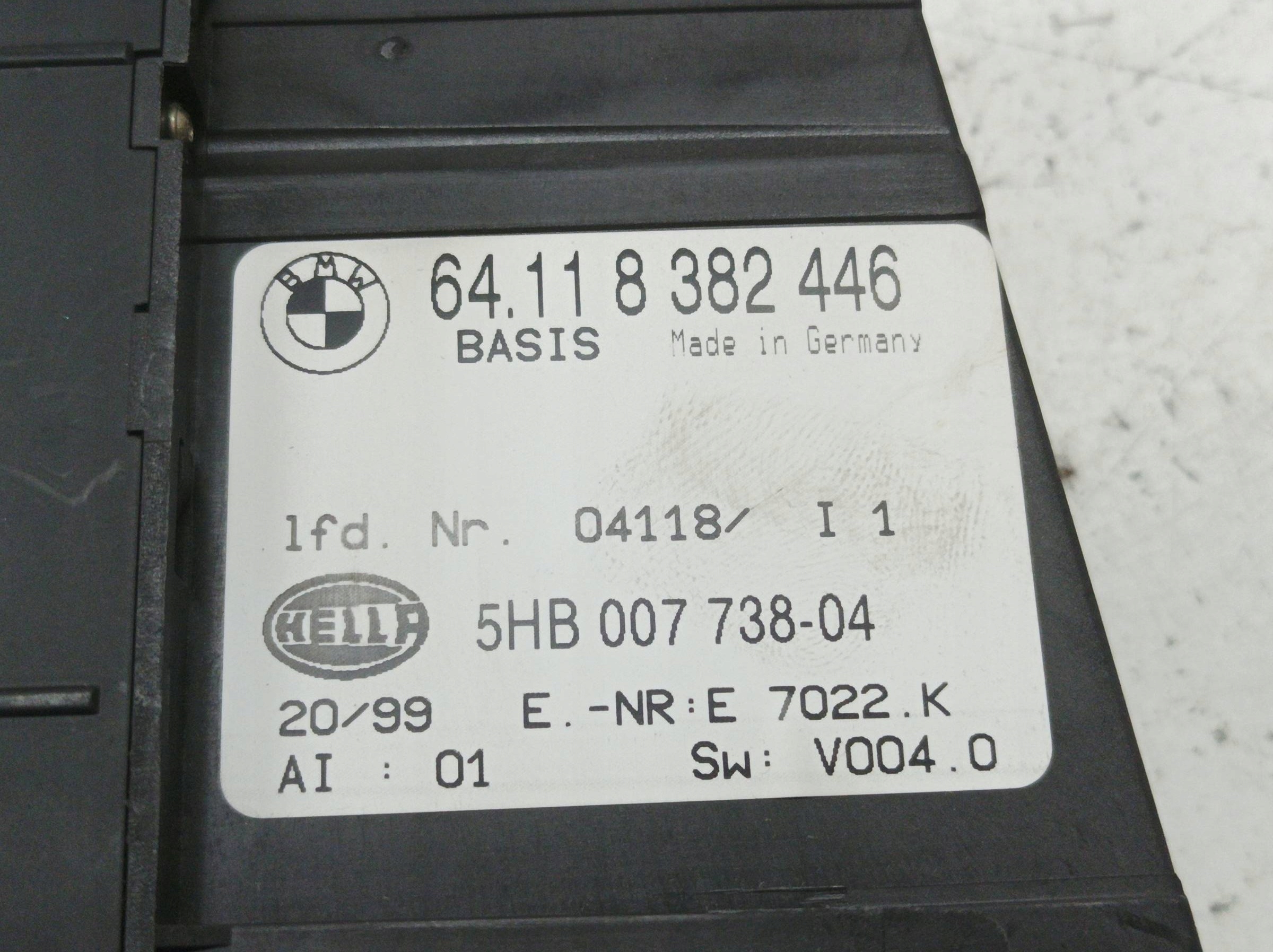 PANEL BOCCHETTE 8382446 Bmw Seria 3 IV (1998-2006) E46
