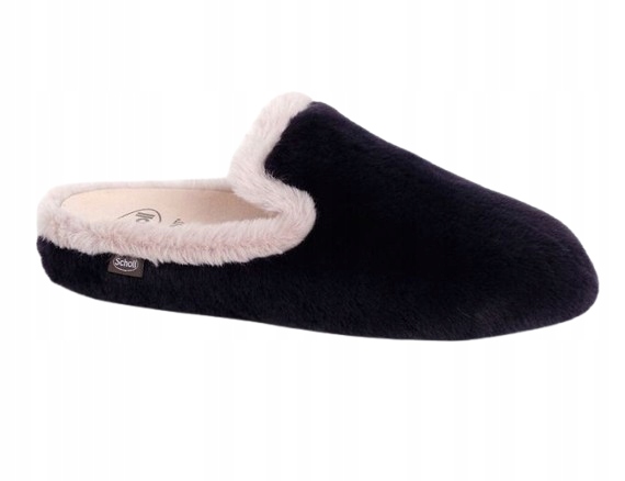 Scholl Dámské Teplé Pantofle Černé Se Světlým Kožíškem 38 T7B