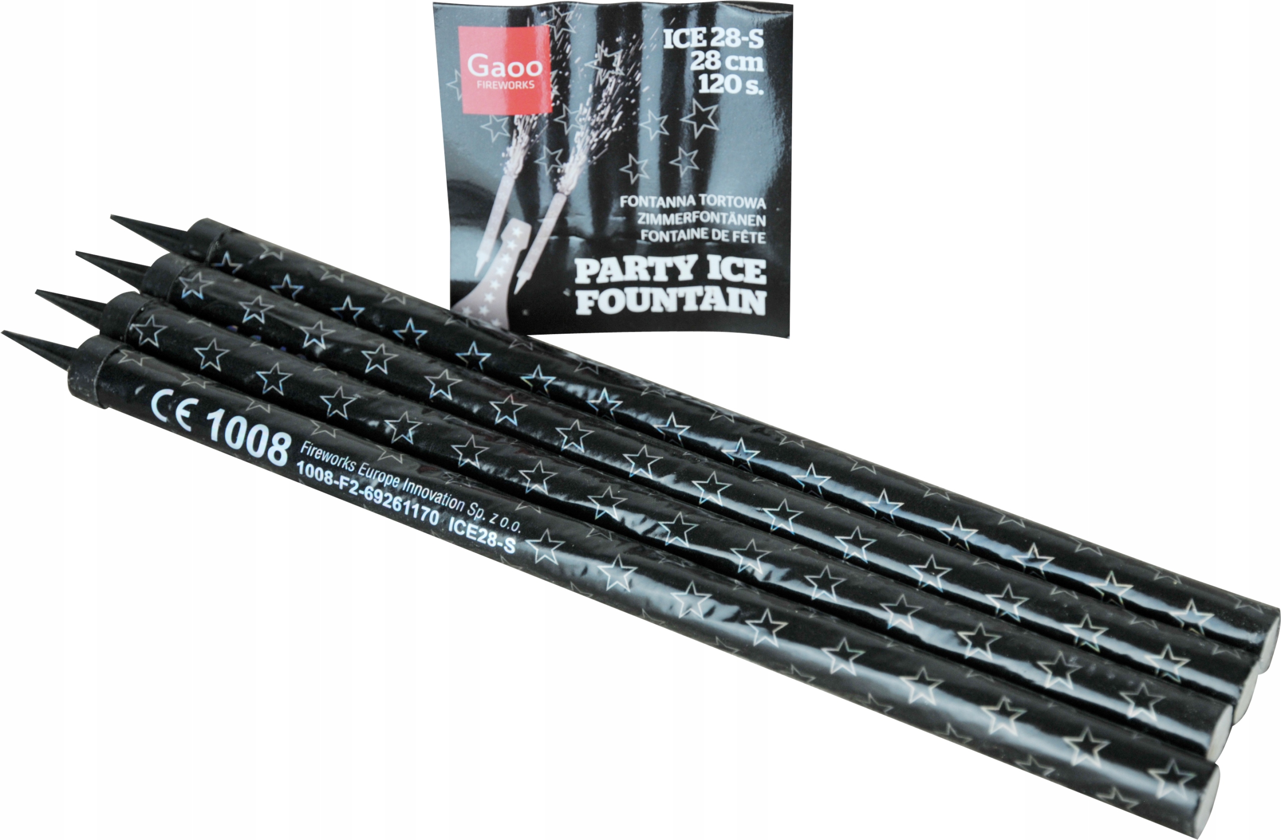 

Fontanna tortowa czarna 28cm 4szt. ICE28S urodziny