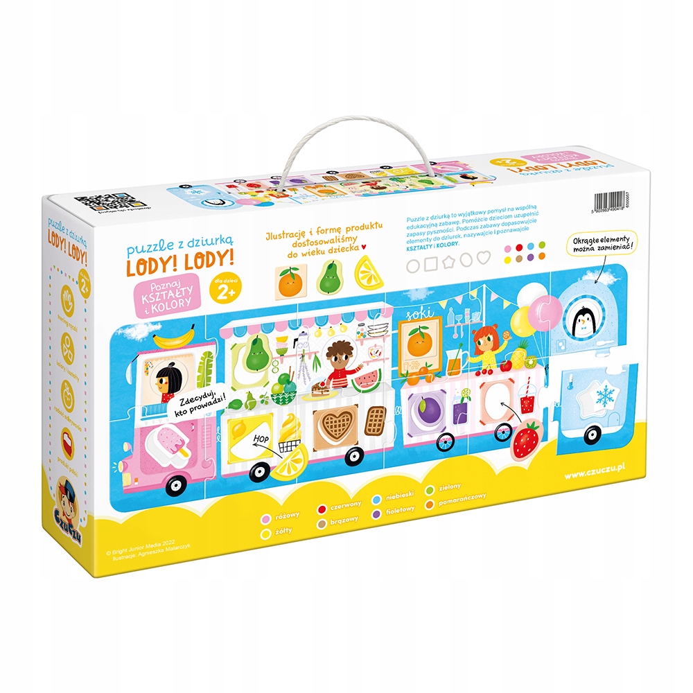 Puzzle CzuCzu Puzzle z dziurką 23 elementów Lody . Zabawa i Nauka EAN (GTIN) 5902983490418