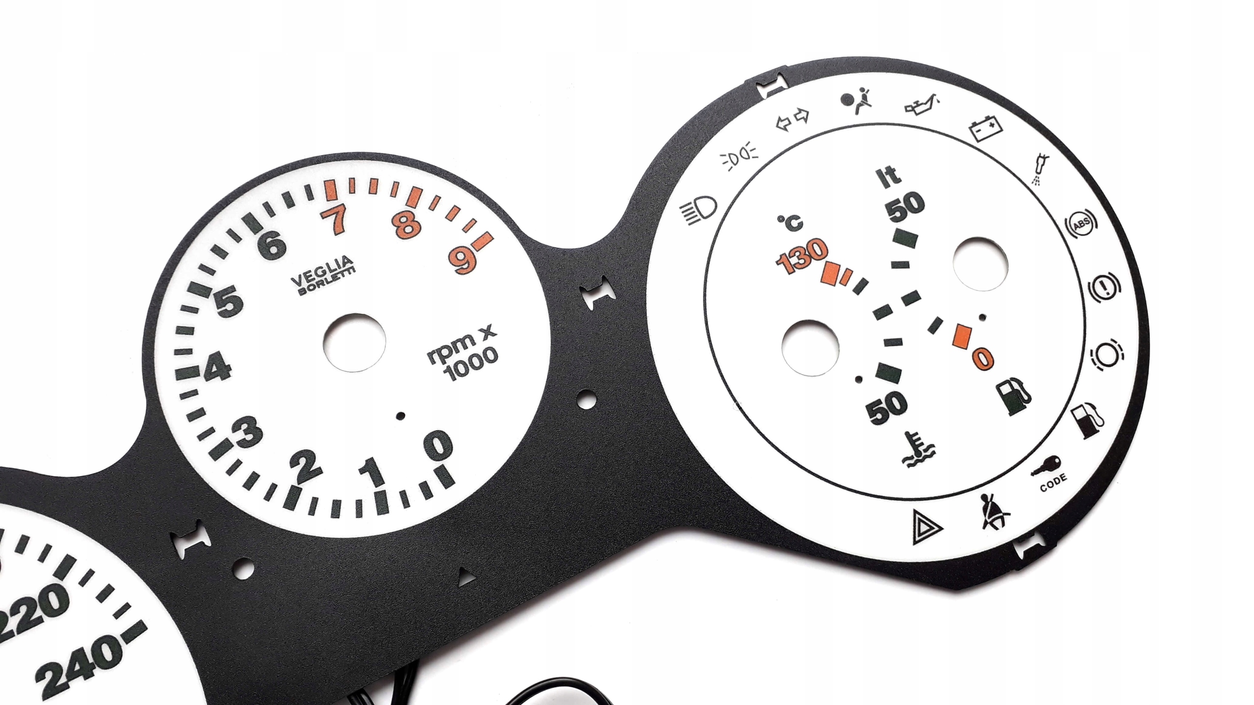 Tarcze indiglo do licznika Fiat Barchetta wzór 4 Producent Moman