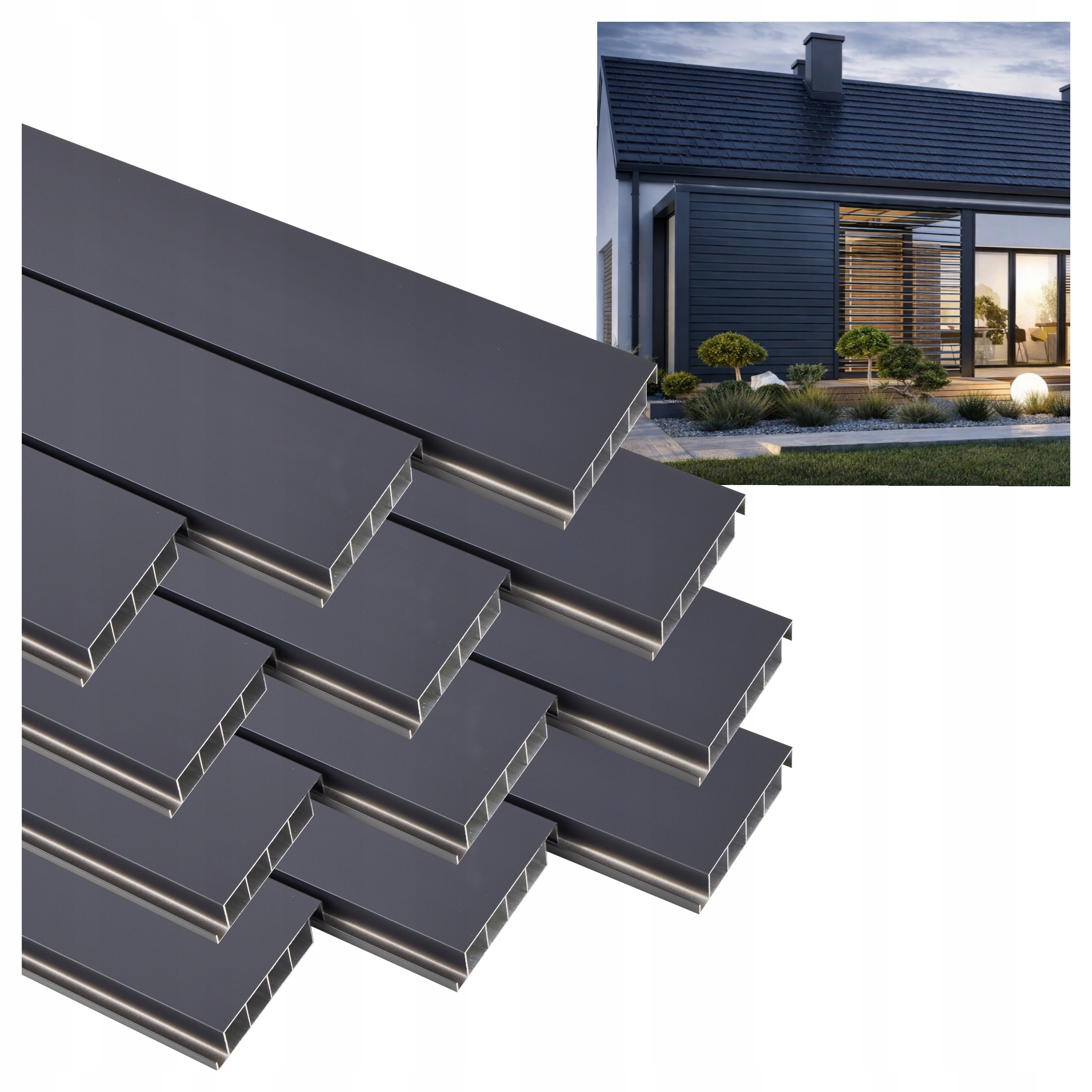 12 Pohyblivých Žalúziových Dosiek Shutters Panel Altánok Pergola Antracit 150 CM