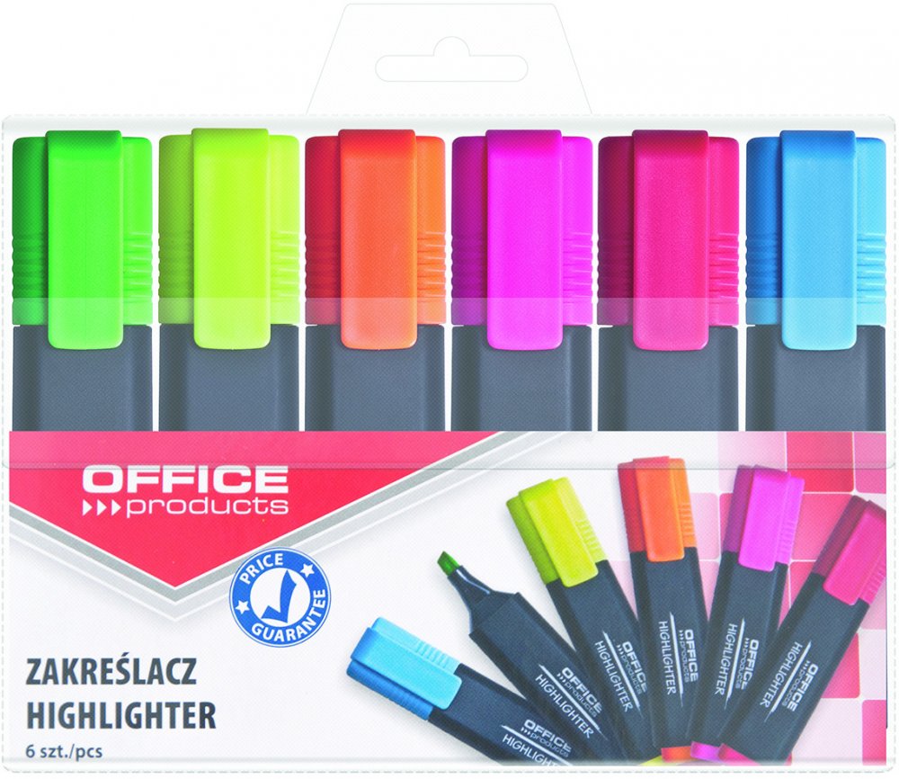 

Zakreślacz fluorescencyjny Office Products 6 Sztuk