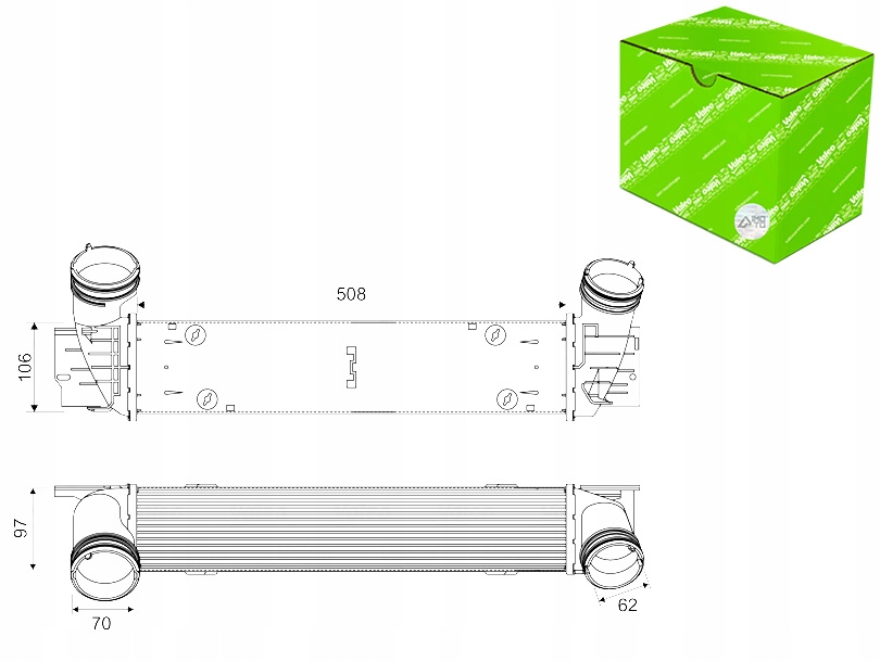 ІНТЕРКУЛЕР РАДІАТОР ПОВІТРЯ VALEO 818594 BMW 1 3 X1 2d 06-