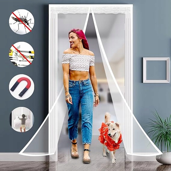 Magnetická Moskytiéra Na Balkonové Dveře Ochrana Před Hmyzem 120X240 CM