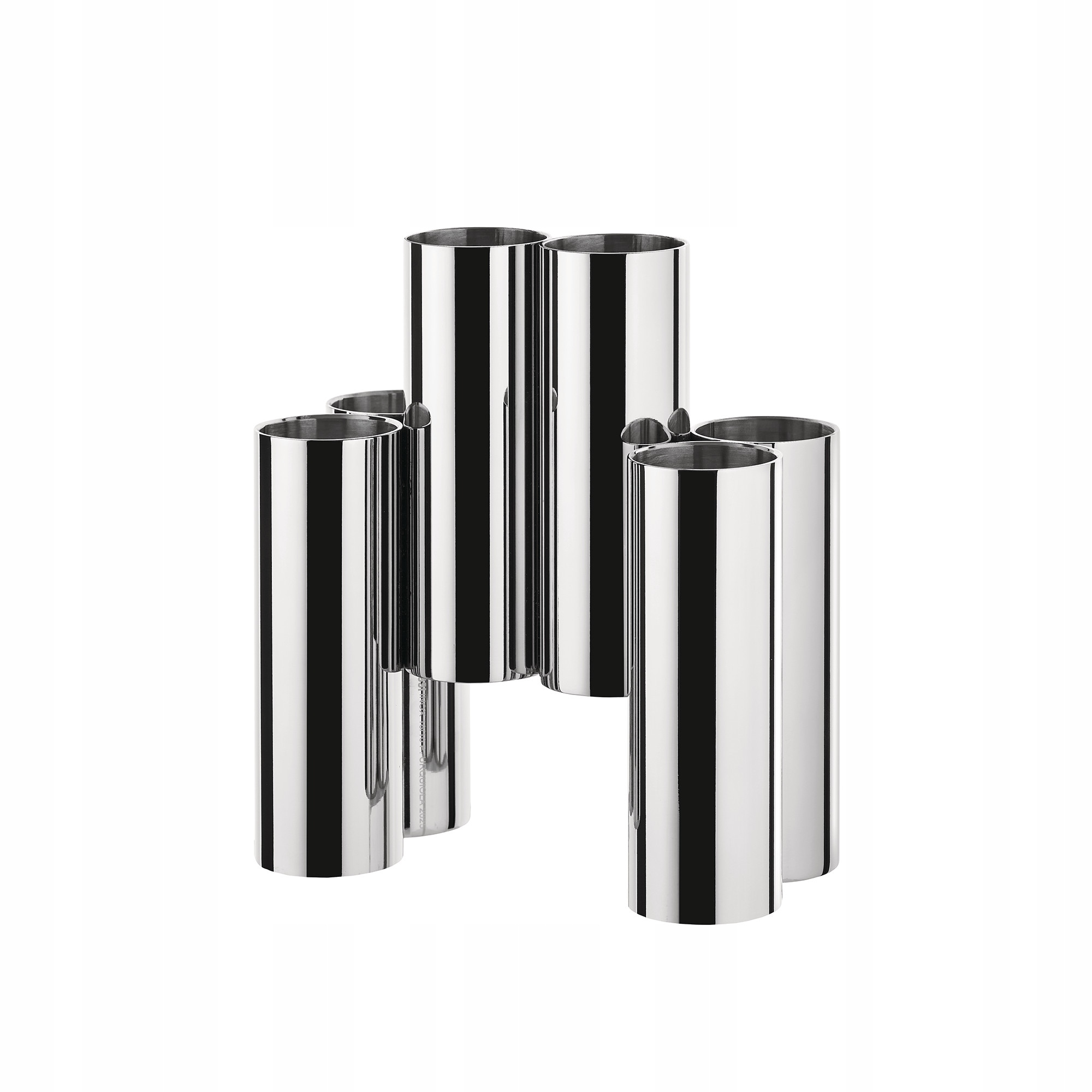 Alessi Canale Oceľový kontajner stojan na príbory strieborný leštený