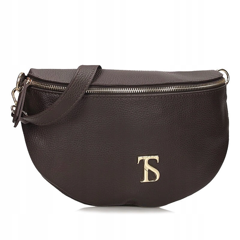 Čokoládová kožená ledvinka Sáček Toscanio F202 C. Bronz D23