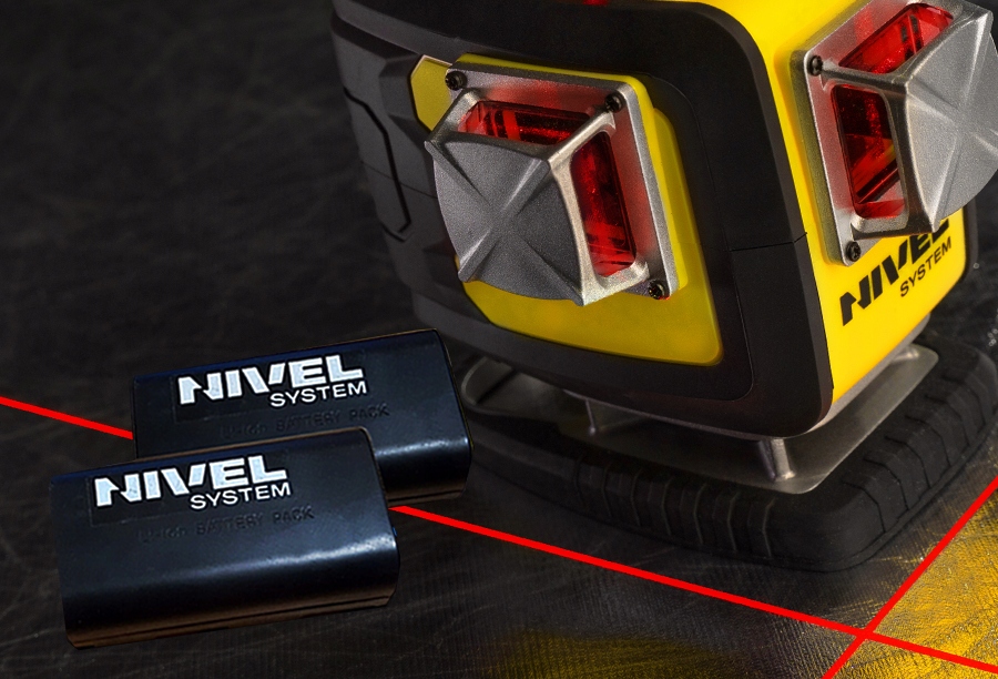 NIVEL SYSTEM CL4D-R LASER CZERWONY ZESTAW CLS4 Szerokość produktu 9 cm