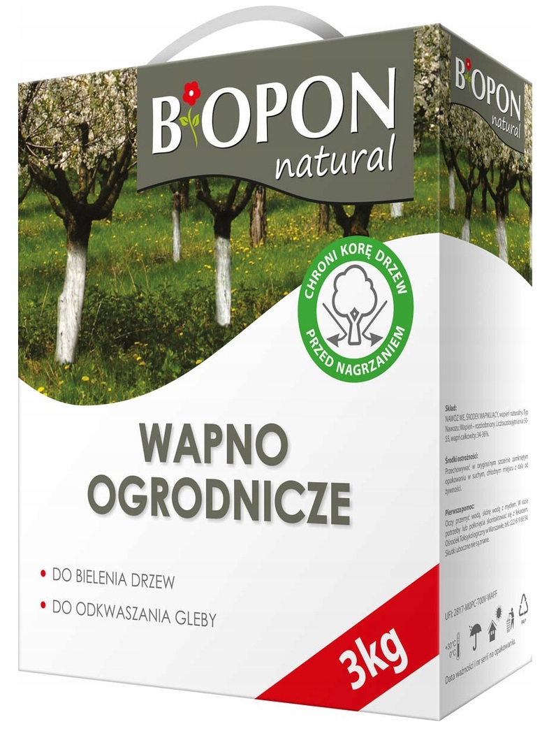 

Biopon Wapno do Bielenia I Odkwaszania Gleby 3kg