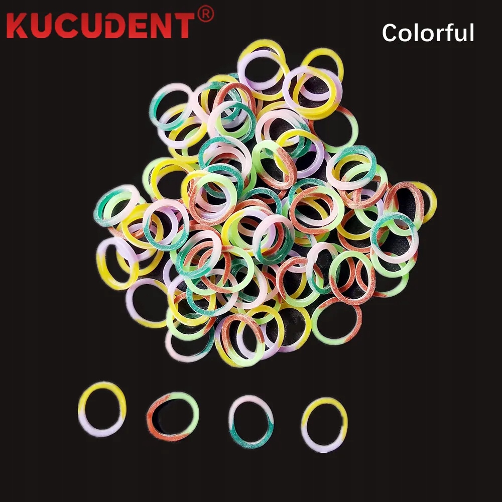 Gumki wyciągi elastyczne ortodontyczne 3/16" Heavy 6.5oz kolorowe 100 szt. Marka bez marki