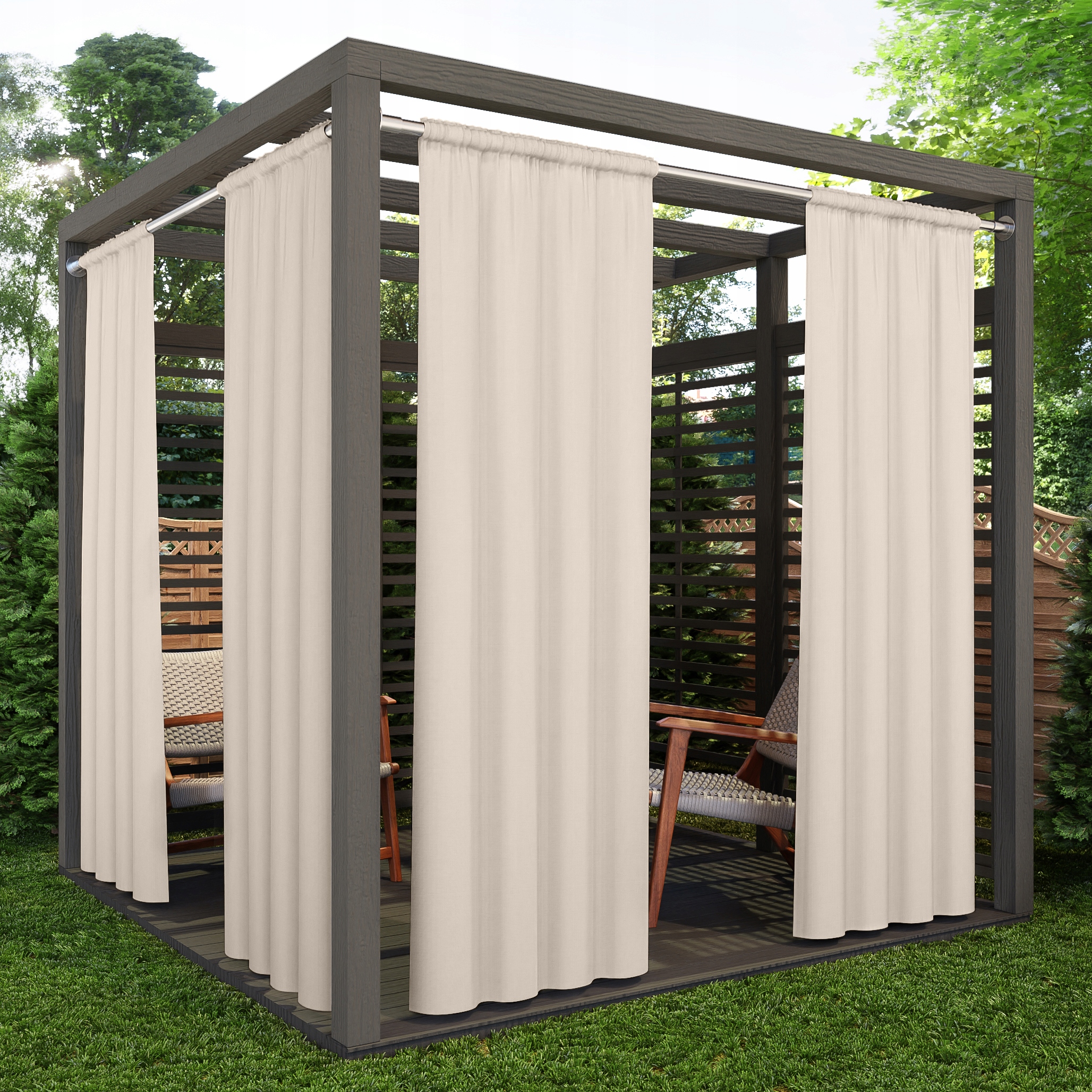 ZASŁONY OGRODOWE 155x180 DO ALTANY WODOODPORNE ZASŁONA NA ZEWNĄTRZ KOLORY Typ inny