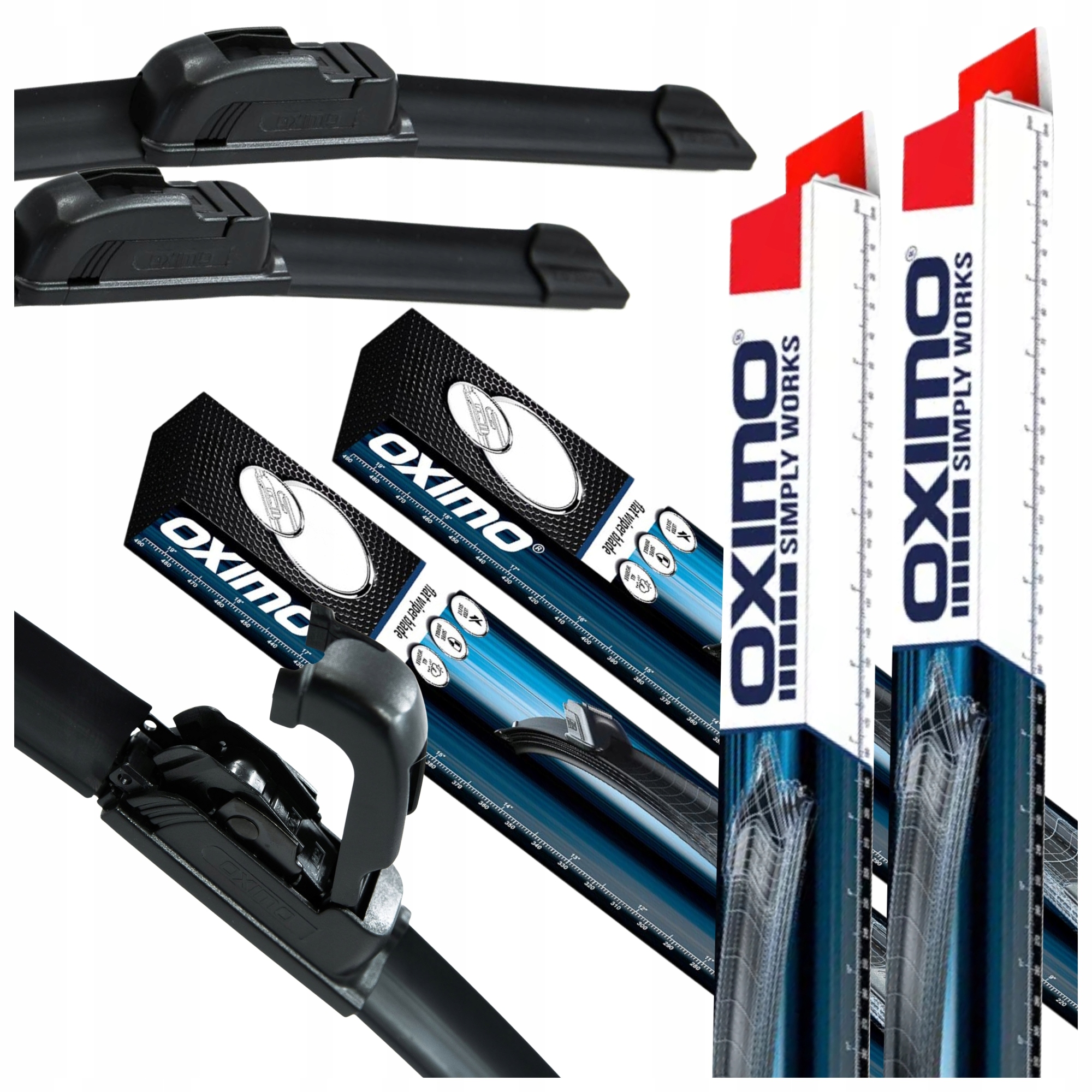 Pióra wycieraczek wycieraczki Golf 4 Ibiza Leon Audi A3 Oximo 525mm+475mm