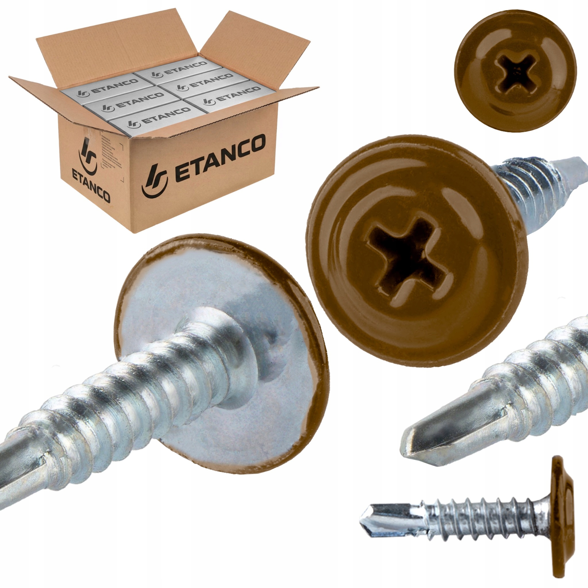 Samorezné podložkové skrutky 4,2 x 19 mm Ral 8003 2000 ks Etanco Gm-b