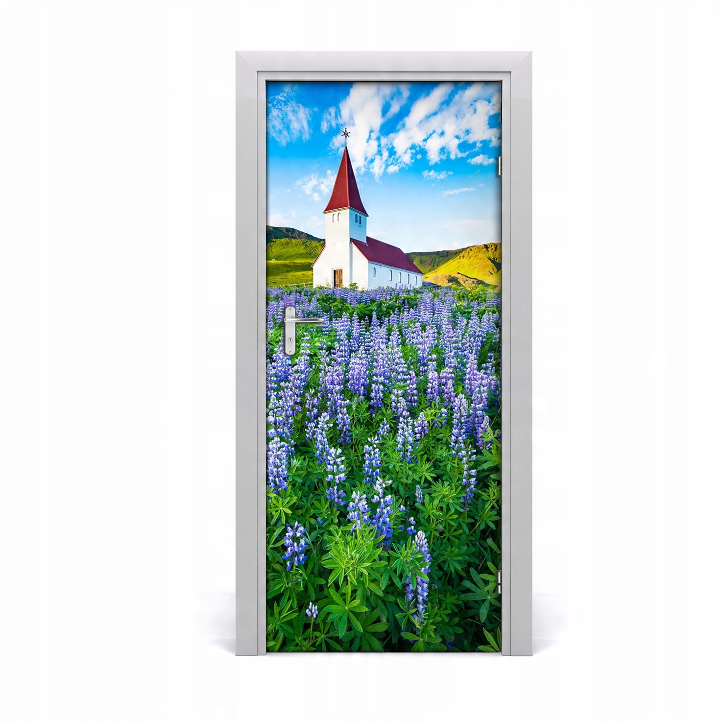 

Fototapeta samoprzylepna na drzwi Kościół kwiaty
