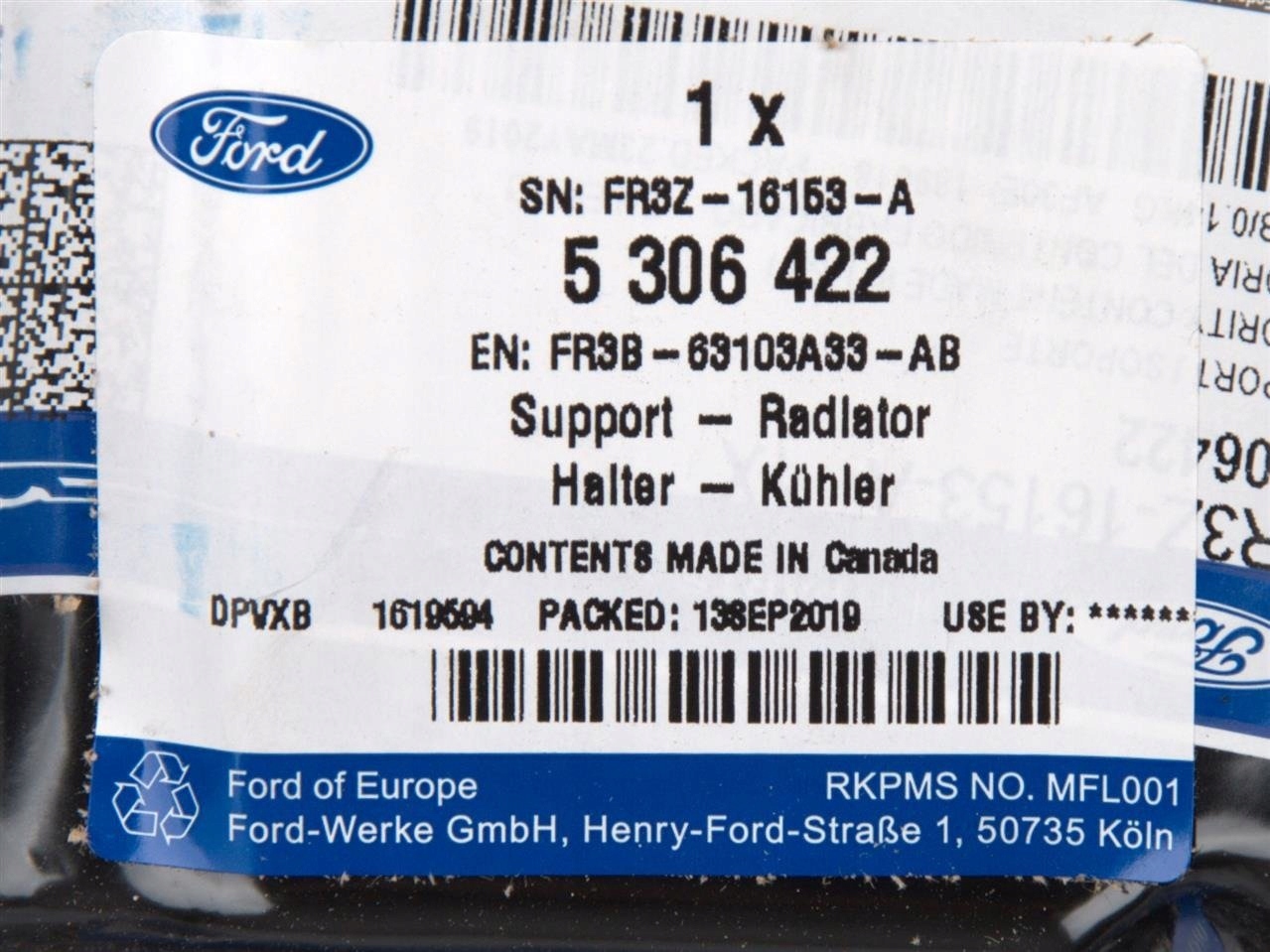 WSPORNIK PODLUZNICY LEWY GORNY MUSTANG 2015 17 Installation side front left