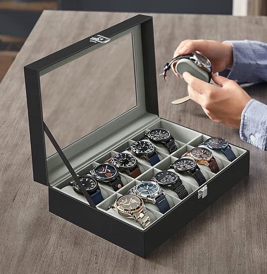 PUDEŁKO ETUI ORGANIZER SZKATUŁKA NA ZEGARKI 12szt prezent Kod producenta B00DAQ94V