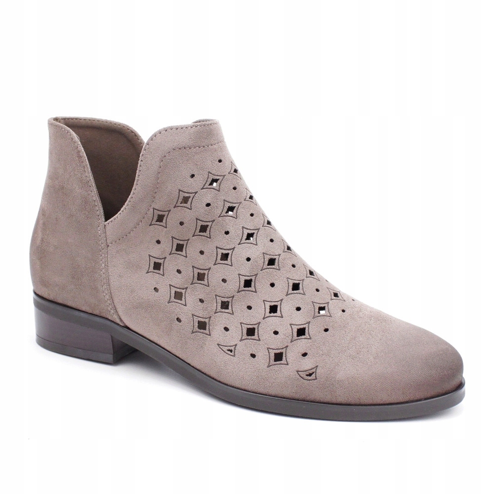 Vinceza 58626 Béžové Ažurové Kotníkové Boty vel. 36