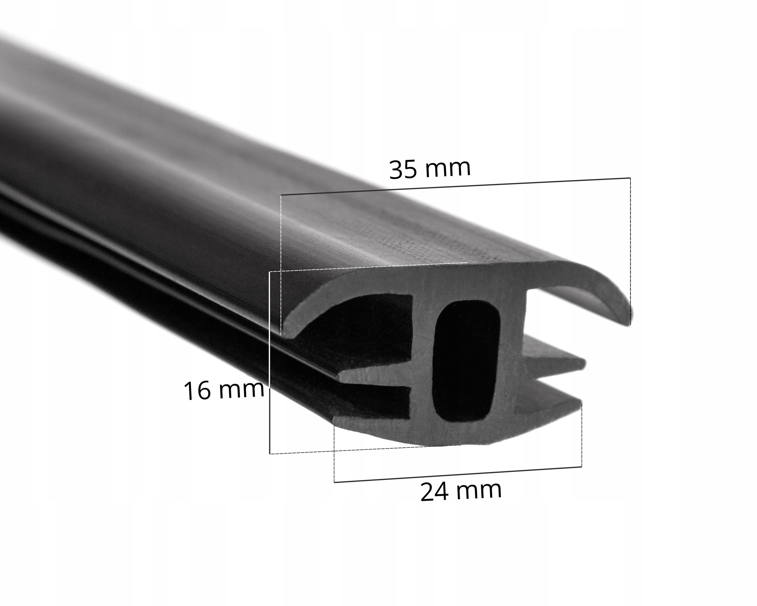 Uszczelka do modułów fotowoltaicznych Pv Wiat Carport Epdm Typ T 30 m