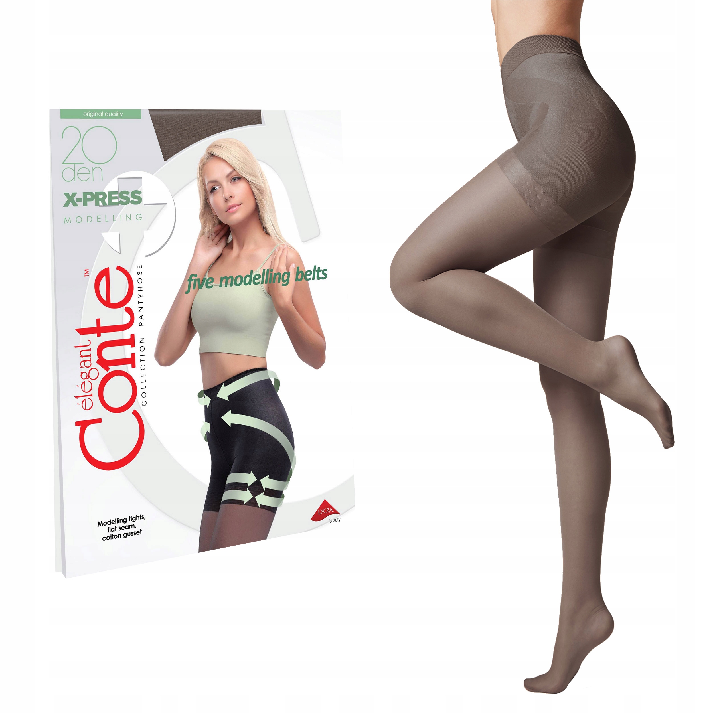 

Rajstopy modelujące z efektem push-up X-press 20